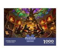 Biblioteca della foresta incantata Puzzle in Legno Impermeabile DIY Puzzles Da 1000 Pezzi Regali Per Adulti Sfidanti E Rompicapo Giochi Educativi