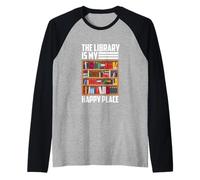 Biblioteca di lettura del libro Bibliotecario Bookaholic Leggi Lettore Insegna Maglia con Maniche Raglan