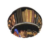 biblioteca libreria Stampa donne Doccia Caps Bath Cap riutilizzabile impermeabile doppio strato capelli Cap Comfort