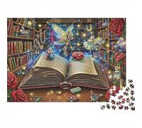 Biblioteca magica delle fiabe Puzzle 1000 Pezzi Gioco di Puzzle 1000 Pezzi Scena fantasy Carta Puzzle per Adulti Relax Regalo Arredo Casa 38x26cm/1000pcs