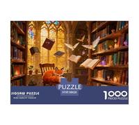 Biblioteca Magica Puzzle in Legno Impermeabile Puzzles Da 1000 Pezzi Regali Per Adulti Sfidanti E Rompicapo Giochi Di Impegnativi