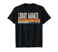 Biblioteca Manager Settimana Retro Vintage Back To School Day Maglietta