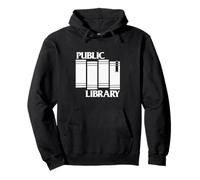 Biblioteca pubblica Punk Biblioteche Libri Felpa con Cappuccio