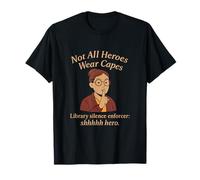 Biblioteca Silenzio Enforcer Shhhhh Hero Quiet Hero Apparel Maglietta