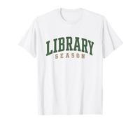 Biblioteca Stagione Libro Amante Estetica Varsity Graphic Maglietta