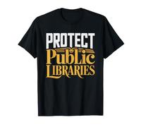 Bibliotecaria Pubblica Proteggere Le Biblioteche Difendere Maglietta