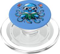 Bibliotecario Libro Mare Oceano Calamaro Gigante Lettura Divertente Polpo PopSockets PopGrip per MagSafe