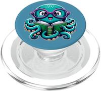 Bibliotecario Libro Mare Oceano Calamaro Gigante Lettura Divertente Polpo PopSockets PopGrip per MagSafe
