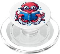 Bibliotecario Libro Mare Oceano Calamaro Gigante Lettura Divertente Polpo PopSockets PopGrip per MagSafe