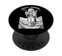 Bibliotecario Patrono San Girolamo Libro Lettore Bibliotecario Libro PopSockets PopGrip Adesivo