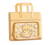 Biblioteche Borsa per libri - Cartone animato Laptop Borsa da lavoro,Borsa portatile con cerniera impermeabile per libri documenti blocco note da viaggio ragazza scuola adolescente, giallo.,