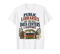Biblioteche pubbliche Centri Dati Lettura degli Amanti dei Libri Maglietta