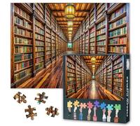Biblioteche, puzzle per adulti, 1000 pezzi, libreria, puzzle impegnativi per adulti, 70 x 50 cm, puzzle per donne, decorazioni per la casa (serie libreria)