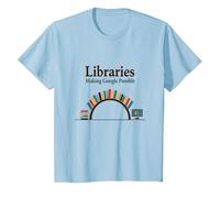 Biblioteche: Rendere Possibile Google - Umorismo della Conoscenza Maglietta, Bambini, Celeste, 6 Anni