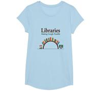 Biblioteche: Rendere Possibile Google - Umorismo della Conoscenza Maglietta, Ragazze, Celeste, S