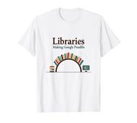 Biblioteche: Rendere Possibile Google - Umorismo della Conoscenza Maglietta, Uomo, Bianco, L