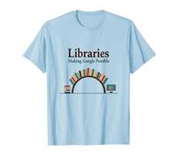 Biblioteche: Rendere Possibile Google - Umorismo della Conoscenza Maglietta, Uomo, Celeste, M