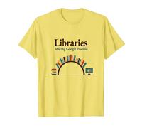 Biblioteche: Rendere Possibile Google - Umorismo della Conoscenza Maglietta, Uomo, Limone, M
