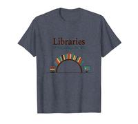 Biblioteche: Rendere Possibile Google - Umorismo della Conoscenza Maglietta, Uomo, Pervinca, L