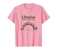 Biblioteche: Rendere Possibile Google - Umorismo della Conoscenza Maglietta, Uomo, Rosa, L