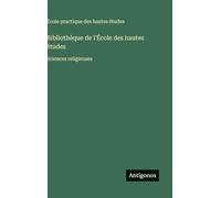 Bibliothèque de l'École des hautes études: Sciences religieuses