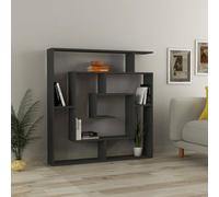 Bibliothèque Kraz, Etagère de bureau, Porte-livre mobile, Librairie, 125x22 h129 cm, Anthracite