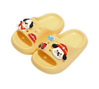 BIBOKAOKE Pantofole comode per bambini, leggere, estive, alla moda, eleganti, per il tempo libero, antiscivolo, suola morbida, per spiaggia e giardino, Stile #q05 giallo, 32