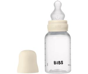 BIBS Anti-Colic Baby Bottle Silicone biberon anticolica con ciuccio in silicone Ivory 150 ml