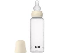 BIBS Anti-Colic Baby Bottle Silicone biberon anticolica con ciuccio in silicone Ivory 270 ml