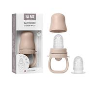 BIBS Baby Feeder con 2 tettarelle in silicone, compatibile con il vassoio del congelatore, facile da impugnare, senza BPA - ideale per la dentizione e l'autoalimentazione, 4+ mesi - Blush