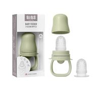 BIBS Baby Feeder con 2 tettarelle in silicone, compatibile con il vassoio del congelatore, facile da impugnare, senza BPA - ideale per la dentizione e l'autoalimentazione, 4+ mesi - Sage