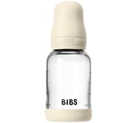 BIBS Baby Glass Bottle Silicone biberon anticolica con beccuccio in silicone Ivory 120 ml