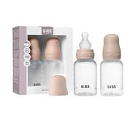 BIBS Biberon in plastica, 150 ml, 2-pack, Tettarella in silicone, Blush