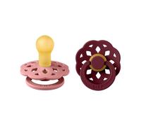 Bibs Boheme Natural Rubber Size 2 6+ mesi Rosa Antico/Sambuco 2 pz - Prodotti Bimbi