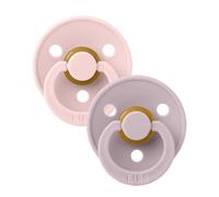 "Bibs - Ciuccio Colour Rotondo Lattice Rosa/Lilla Scuro 6+ m Taglia 2 Confezione 2 Pezzi"