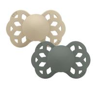 "Bibs - Ciuccio Infinity Anatomico Silicone Vaniglia/Grigio 6+ m Taglia 2 Confezione 2 Pezzi"