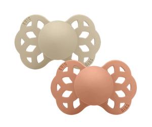 "Bibs - Ciuccio Infinity Anatomico Silicone Vaniglia/Pesca 0-6 m Taglia 1 Confezione 2 Pezzi"