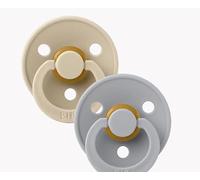 BIBS Colour Anatomical, Set di 2 ciucci, succhietto senza BPA, Tettarella anatomica. Lattice di gomma naturale, Prodotto in Danimarca/UE. Misura 1 (0+ mesi), Vanilla/Cloud