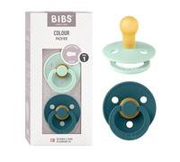 BIBS Colour Ciuccio, 0-6 mesi, confezione da 2, Nordic Mint/Forest Lake