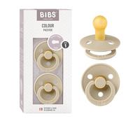 BIBS Colour Ciuccio, 0-6 mesi, confezione da 2, Vanilla/Vanilla