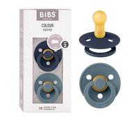 BIBS Colour Ciuccio, 6-18 mesi, confezione da 2, Deep Space/Petrol