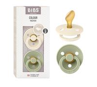 BIBS Colour Ciuccio, 6-18 mesi, confezione da 2, Ivory/Sage