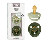BIBS Colour Ciuccio, 6-18 mesi, confezione da 2, Sage/Hunter Green