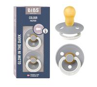 BIBS Colour GLOW Ciuccio, 18-48 mesi, confezione da 2, Cloud