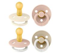 BIBS Colour GLOW Ciuccio, 6-18 mesi, confezione da 4, Blush Mix