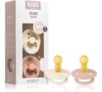 BIBS Colour Natural Misura 1 0+ mesi Ciuccio Ivory / Blush 2 pezzi - Ciuccio bambini