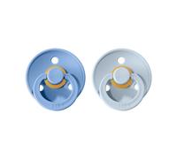 BIBS Colour Natural Rubber Size 1 Ciuccio Sky Blue / Baby Blue 2 pz - Ciuccio