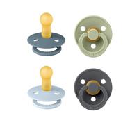 BIBS Colour, Set di 4 ciucci, succhietto senza BPA