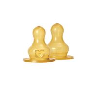 BIBS Bottle Nipple 2-Pack. Anti-Colic. Extra Nipples for BIBS Baby Bottles. Round Nipple. - Natural Rubber Latex, Medium Flow