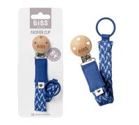 BIBS Pacifier Clip. Catenella per succhietto. Cotone 100% biologico. Disegnato in Danimarca. Cotone 100% biologico, Misura unica, Cornflower/Dusty Blue